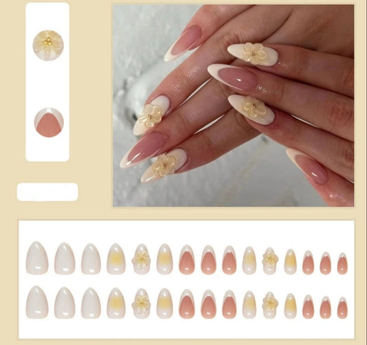 White Flower Nail Set