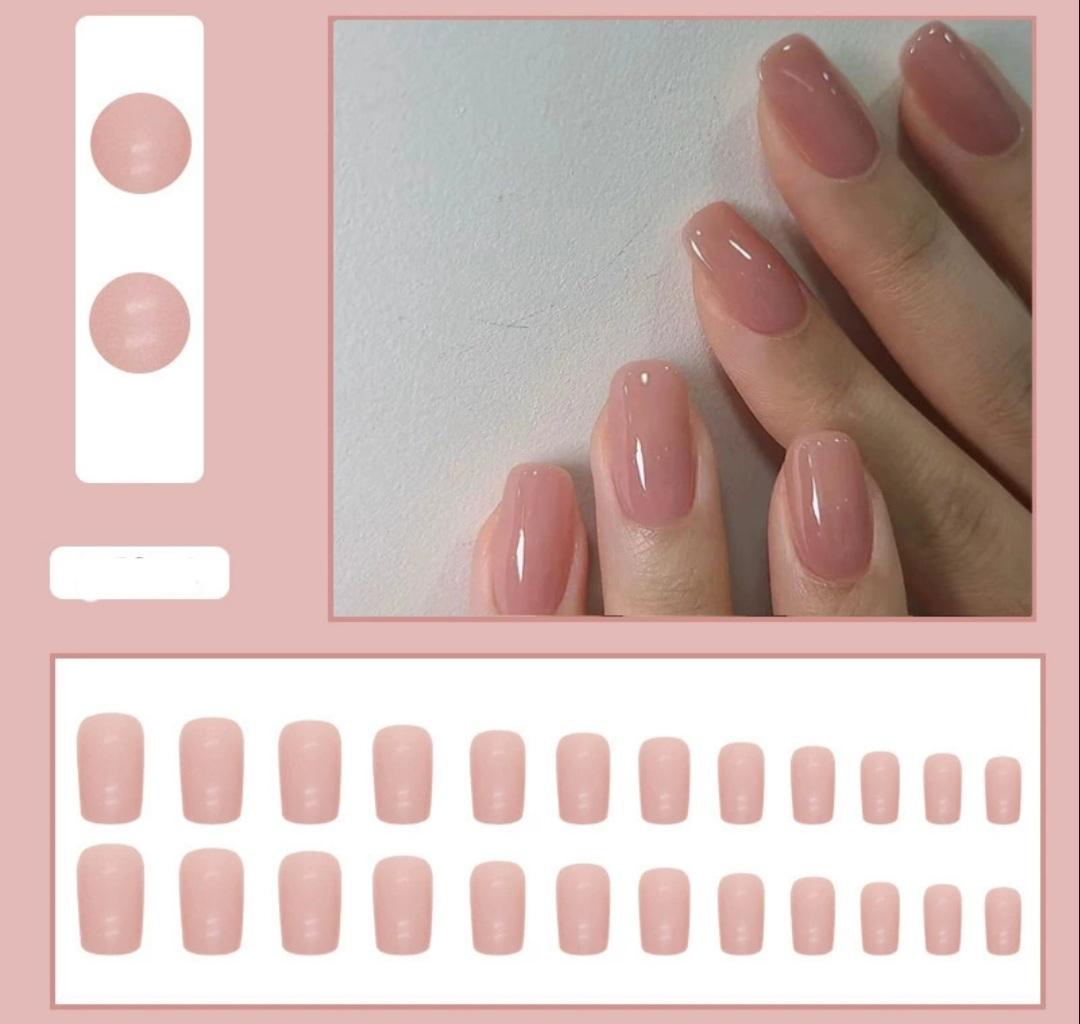 Light Pink Short Nail Set